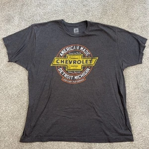T-shirt GM Chevrolet 2XL grigia made in America Detroit MI licenza grafica vintage - Foto 1 di 7