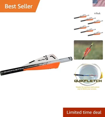 Enhanced Performance NAP Quikfletch Hellfire 2" Arrow Fletching - Quick Install - Image 1 of 4
