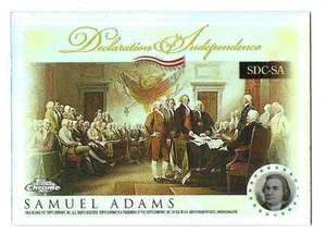2006 Topps cromo refractor Declaración de Independencia #SA Samuel Adams BV $4 - Imagen 1 de 1
