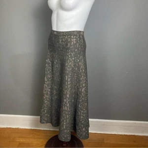 Peruvian Connection long maxi skirt large drop waist textured brown alpaca wool - Picture 1 of 9