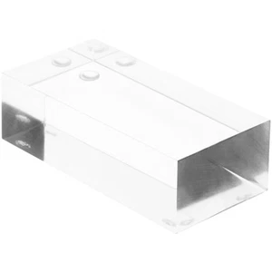 Plymor Clear Polished Acrylic Rectangular Display Block, 1" H x 1.5" W x 3" D - Picture 1 of 1