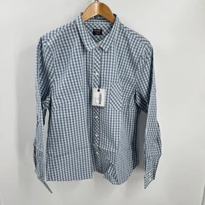 UNTUCKit Womens Crispo Button Up Shirt Gingham Plaid Long Sleeve Casual Size 16 - Picture 1 of 9