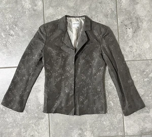 Armani Collezioni Italy Flachs Seide Jacquard Knopf Blazer Jacke Floral Satin 2 - Bild 1 von 22