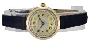 Antique Swiss WHITE STAR 15 Jewels 9ct Gold Ladies Wrist Watch - Telephone Dial - Picture 1 of 8