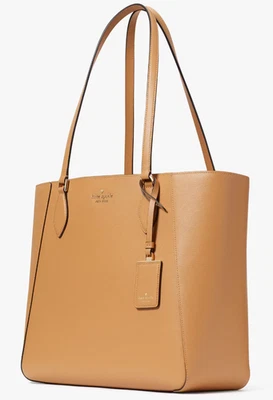 Bolso de Mano Kate Spade Poppy Grande Marrón Amarillo Cuero KF388 NUEVO CON ETIQUETAS PRECIO DE VENTA SUGERIDO POR EL FABRICANTE $399 F Foto 1 de 4