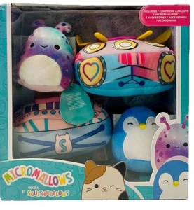 Squishmallows Micromallows 2 Mascots Daxxon and Puff with Clothes 6 cm - Picture 1 of 2
