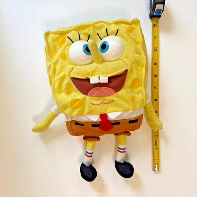 "Muñeco de peluche parlante Mattel Bob Esponja 2000 de colección 13"" Viacom funciona video" Foto 1 de 4
