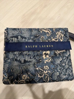 Ralph Lauren Duvet Cover KEATON - 100% Cotton - Indigo Blue Floral - $470 - King - Image 1 of 4