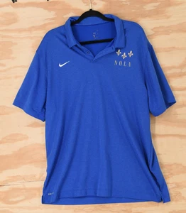 Neu Pelicans Pelicans NOLA Nike Fleur de Lis Poloshirt Herren XL - Dri Fit - Bild 1 von 14