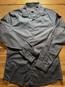 H&M Men’s Blue Long Sleeve Dress Shirt Size Medium Business Casual - Picture 1 of 5