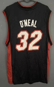 REEBOK MEN'S NBA MIAMI HEAT SHAQUILLE O'NEAL #32 BASKETBALL SHIRT JERSEY SIZE M - Picture 1 of 11