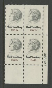 US 1731, 1978 13c SANDBURG, LR PBOF4, MNH (US3751K) - Picture 1 of 1