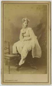 CDV 1870-80 Bergamaskus in St. Petersburg Russland. Kreitel. Sängerin Schauspielerin ? - Bild 1 von 2