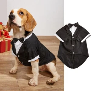 Formal Dog Suits Bow Tie Pet Clothes Dog Supplies Dog Tuxedo Birthday Party - Picture 1 of 14