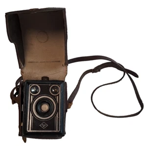 Agfa Fotoapparat 50 mit Lederetui 6x9cm und Anleitung - Bild 1 von 8