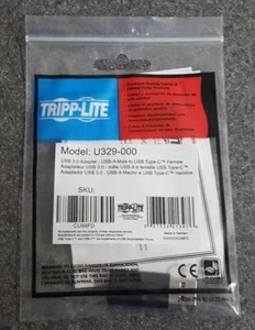 Tripp Lite USB 3.0 Adapter Converter USB-A to USB Type C M/F , U329-000 - Picture 1 of 1