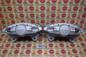 2008-2013 INFINITI G37 RIGHT & LEFT REAR AKEBONO BRAKE CALIPER SET 2 PISTON OEM - Picture 1 of 10