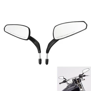 Black Rear View Mirrors Fit For Harley Touring Road Glide Dyna Softail Sportster - Bild 1 von 12