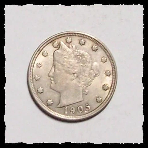 1905 LIBERTY HEAD "V" NICKEL   Nice  AU   Free Ship  #27C94 Cover