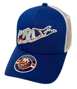 Zephyr NHL New York Islanders "Statement” Curved Bill ADJ Trucker Mesh Hat NWT - Picture 1 of 6