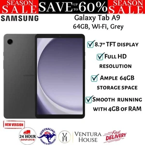 Samsung Galaxy Tab A9 64GB Wi-Fi Android Tablets Laptops & Computers Grey New - Picture 1 of 12