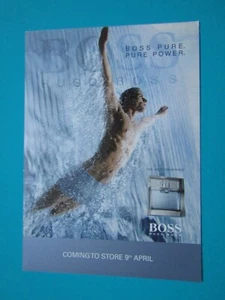 BOSS PURE Hugo Boss "New Fragrance" Pure Power - STIEFEL Postkartenflyer. - Bild 1 von 2