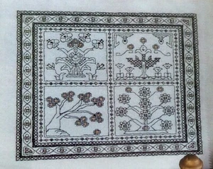 Cross Stitch Pattern GARDEN of PARADISE Modern Blackwork Design Adreinne Brooks - Picture 1 of 5