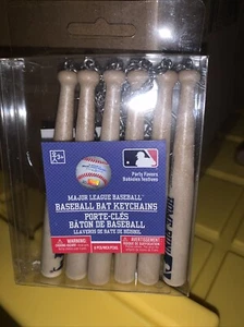 Home Run Bat Keychain Baseball (6) Pack Party Favors Birthday Favors - Picture 1 of 1