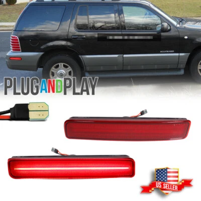 2x Luces marcadores laterales LED rojas para parachoques trasero para 02-10 Mercury Mountaineer Foto 1 de 4