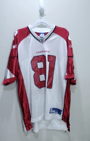 Arizona Cardinals Jersey Mens Large Short Sleeve NFL Red White Anquan Boldin #81 Cover