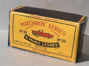 Diecast 1950's (REPRO BOX ONLY!!!) Matchbox Series N.39 FORD ZODIAC CONVERTIBLE. - Foto 1 di 4