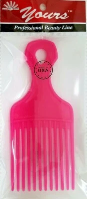 HECHO EN EE. UU. Rosa 12 Piezas Afro Pik Pick Profesional Bolsillo para el Cabello Explosión Foto 1 de 4