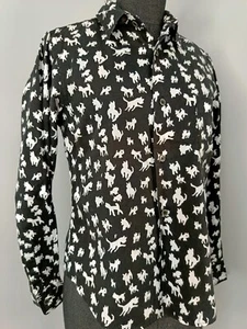 Comme des garcons Japan AD2011 black dogs ladies XS shirt - Picture 1 of 16