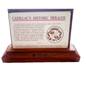 Cadillacs Historic Heralds Cards with Display Piece 1989 - Picture 1 of 12