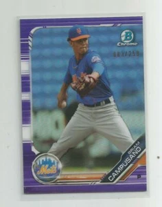 Bowman Cromo 2019 BRIAM CAMPUSANO Viola Rifrattore 083/250 - Foto 1 di 1