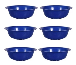 Paquete de 6 cuencos de cereales azules resistentes de plástico sin BPA de 6,5" de ancho ENVÍO RÁPIDO GRATUITO - Imagen 1 de 2