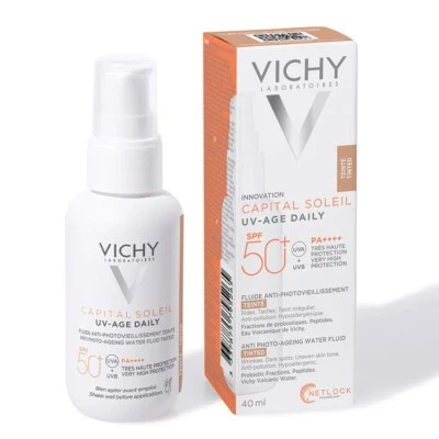 Vichy Capital Soleil UV-Age Daily Fluid Anti-Photoaging TINTED SPF50+ 40ml - Image 1 of 2