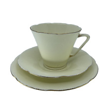Tea Cup, Saucer, Plate - Trio - Grafton - Lemon/Yellow - Art Deco - Vintage