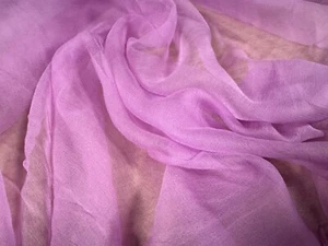 Lightweight Rayon Chiffon Crepe Fabric, Per Metre - Plain - Lilac - Picture 1 of 4