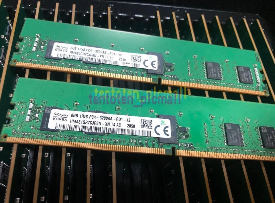 1PC New SK Hynix 8GB 3200MHz DDR4 RDIMM PC4-3200AA RAM HMA81GR7CJR8N-XN - Image 1 of 1