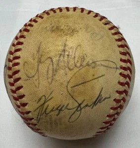 FERGIE JENKINS, RICH GEDMAN, DANNY DARWIN PLUS MORE 1980 SIGNED OAL BASEBALL - Picture 1 of 4