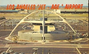 Theme Building LOS ANGELES INTERNATIONAL AIRPORT Jet Age 1960s Vintage Postcard - Picture 1 of 2