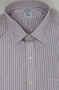 Brooks Brothers Regular Non-Iron Cotton 17.5-32/33, 36/37 Striped Multi NWT$108. - Picture 1 of 17