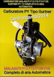 CARBURATORE MALAGUTI F12 F10 F15 F12R GURTNER PY 12 COMPLETO DI ARIA AUTOMATICA - Foto 1 di 2