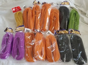 14 Deko Netz Röhren lila schwarz orange gelb grün Herbst Halloween neu - Bild 1 von 13