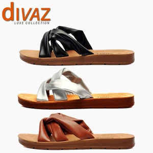 Divaz Luxe Zurich Womens Slip on Summer Holiday Designer Comfort Casaul Sandals - Picture 1 of 16
