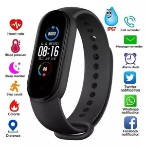 Fitbit Smart Watch Gym Band Fitness Tracker Heart Rate Monitor Sports Watch NEW - Picture 1 of 11