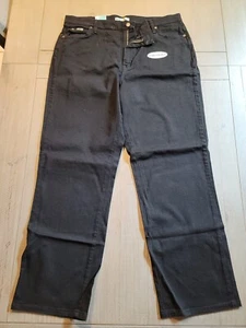 NEU Lee Damenjeans schwarz Denim Größe 18 Relaxed Fit gerades Bein Stretch  - Bild 1 von 3