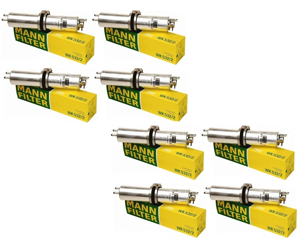Mann Set of 8 Fuel Filters For BMW E65 E66 745i 745Li 750i 750Li 4.4 4.8 V8 - Image 1 of 1