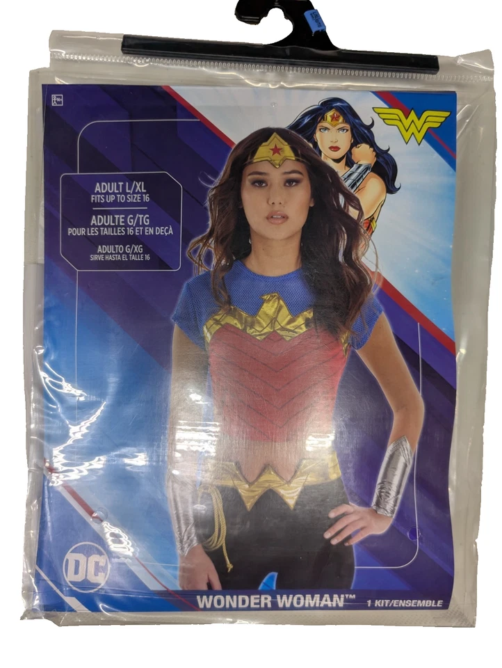 Wonder Woman Adult 6 Piece Costume Adult L/XL NEW - 6 piece super hero - Image 1 of 1